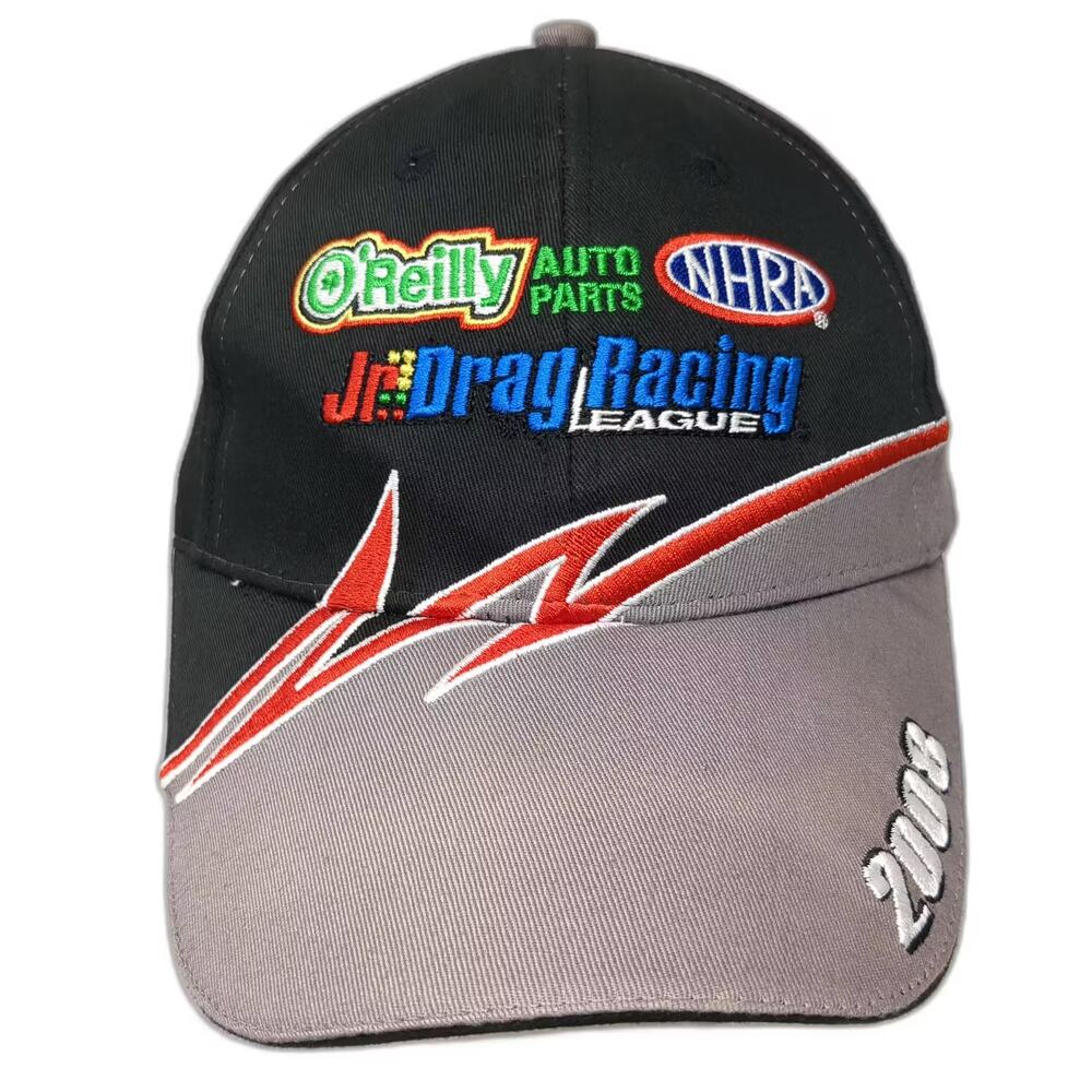 O'Reilly NHRA Jr Drag Racing League 2008 Black Baseball Cap One Size Adjustable